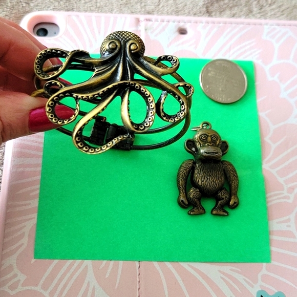 unbranded Jewelry - OCTUPUS BRACELET MOVABLE arms-legs MONKEY VINTAGE Pendant